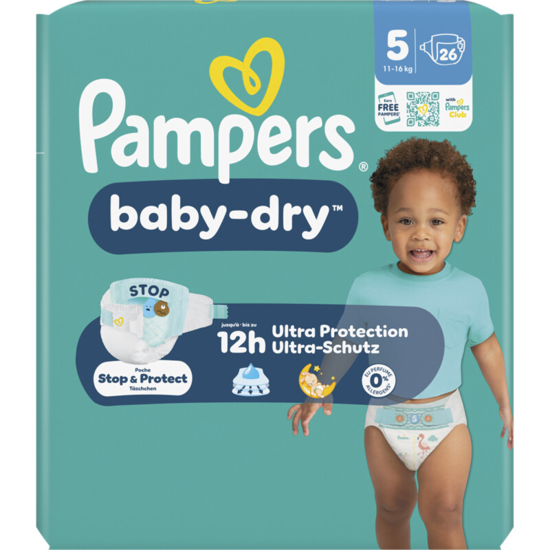 Pampers Baby-Dry Maat 5 — 150 stuks